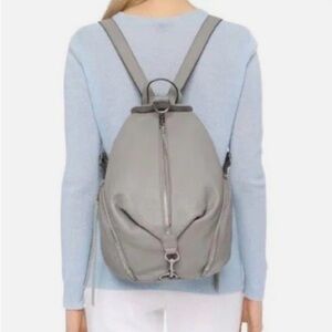 Rebecca Minkoff gray Leather adjustable Backpack
